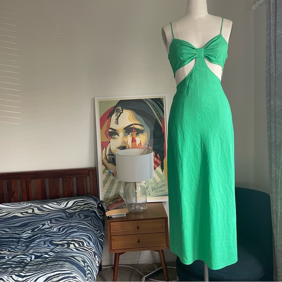 F27 COTTON CANDY LA Linen Cutout Dress - Picture 2 of 9